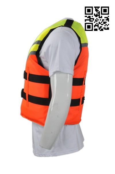 SKLJ002 Personal Design Splicing Lifejacket Manufacturing Fluorescent Lifejacket Floating Clothes Customized Reflective Lifejacket Lifejacket Supplier Oxford Cloth Lifejacket Price front view